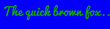 Image with Font Color 12AB00 and Background Color 0400F7